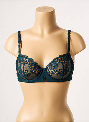 Soutien-gorge effet matière satinée haut soutien-gorge emboitant vert SIMONE PERELE femme