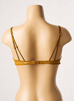 Soutien-gorge effet matière satinée haut triangles jaune SIMONE PERELE femme