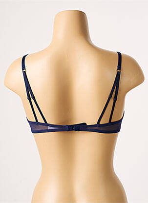 Soutien-gorge effet matière satinée haut triangles bleu SIMONE PERELE femme