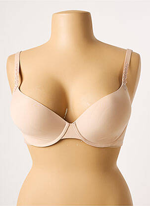 Soutien-gorge effet matière satinée haut soutien-gorge moulé chair SIMONE PERELE femme