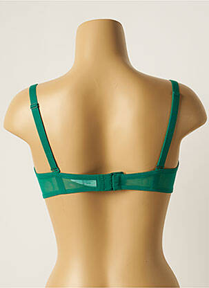 Soutien-gorge effet matière satinée haut bandeau vert SIMONE PERELE femme