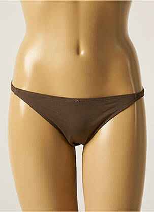 Bas de maillot de bain effet matière satinée culotte vert AUBADE femme