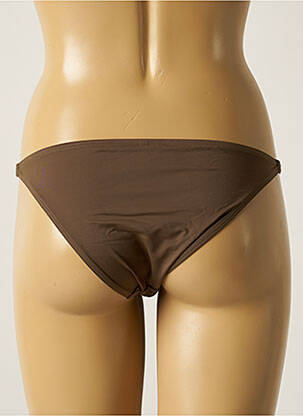 Bas de maillot de bain effet matière satinée culotte vert AUBADE femme