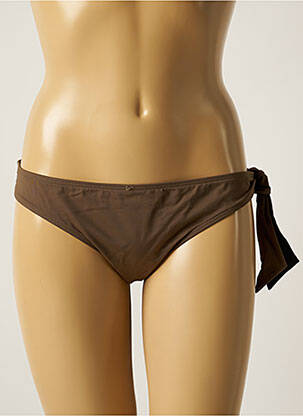 Bas de maillot de bain effet matière satinée culotte vert AUBADE femme