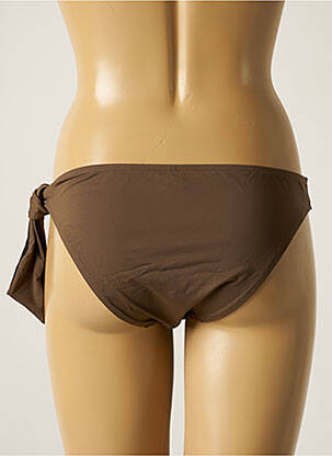 Bas de maillot de bain effet matière satinée culotte vert AUBADE femme