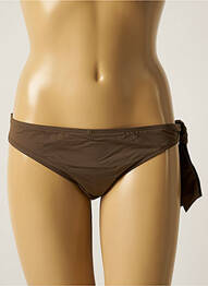 Bas de maillot de bain effet matière satinée culotte vert AUBADE femme