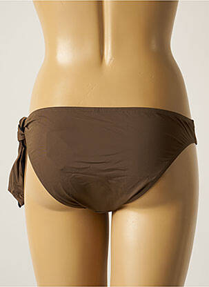 Bas de maillot de bain effet matière satinée culotte vert AUBADE femme