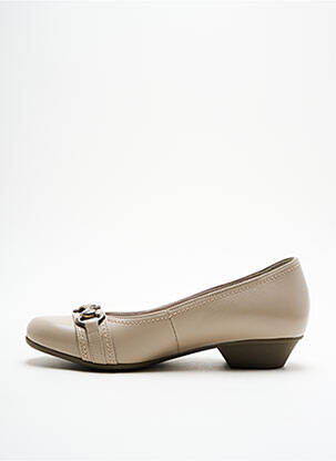 Ballerines semelle amovible talon plat jusqu'à 3cm beige MEPHISTO femme
