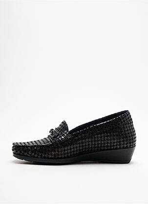 Mocassins tissage satiné talon plat jusqu'à 3cm noir MOBILS femme
