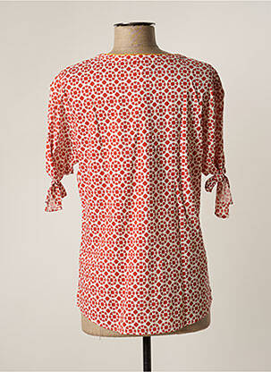 Blouse manches courtes manches courtes orange FELINO femme