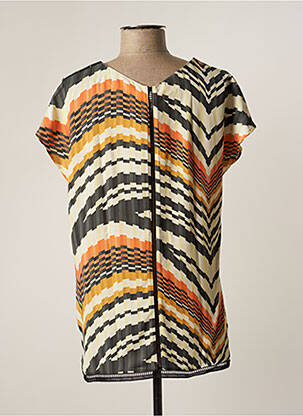 Top tissage crêpe manches courtes orange MERI & ESCA femme
