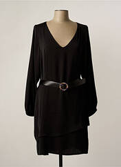 Robe mi-longue noir CHARLOTT' pour femme seconde vue