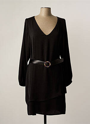 Robe mi-longue noir CHARLOTT' pour femme