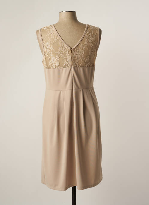 Robe mi-longue beige FEMMES JE VOUS AIME pour femme