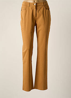 Pantalon droit stretch taille normale marron GUY DUBOUIS femme