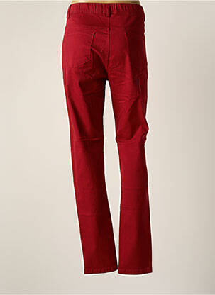 Pantalon slim taille élastique rouge GEVANA femme