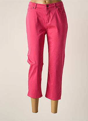 Pantalon 7/8 taille élastique rose GUY DUBOUIS femme