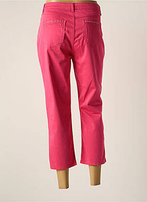 Pantalon 7/8 taille élastique rose GUY DUBOUIS femme