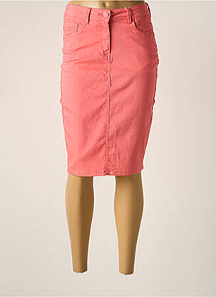 Jupe mi-longue rose GRIFFON femme