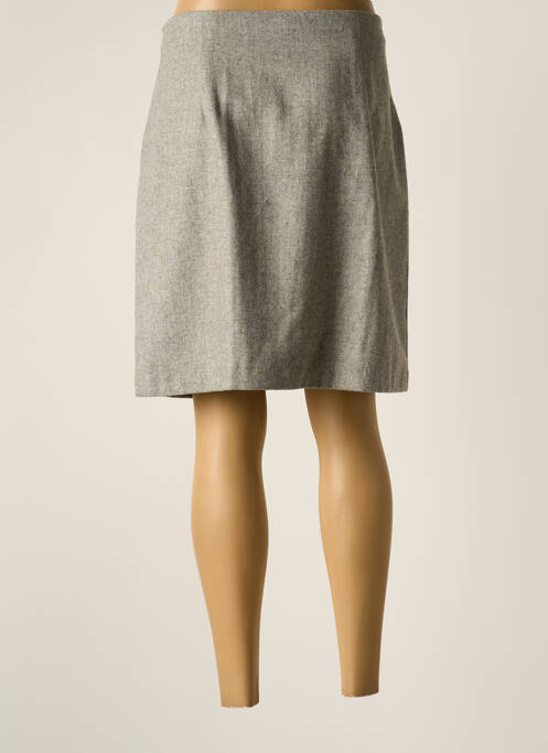 Jupe courte coupe droite gris NICE THINGS femme