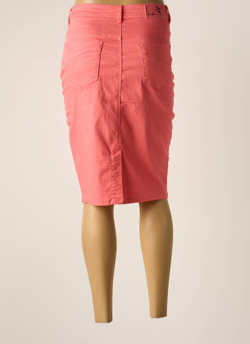 Jupe mi-longue rose GRIFFON pour femme