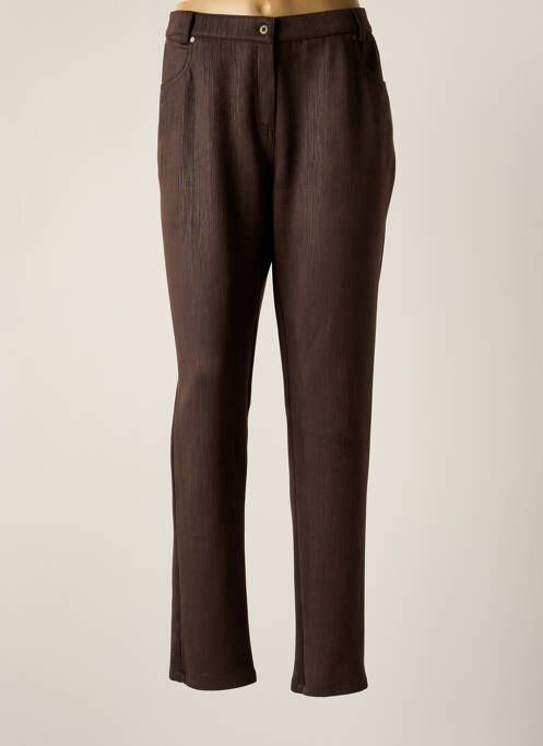 Pantalon droit marron GUY DUBOUIS pour femme