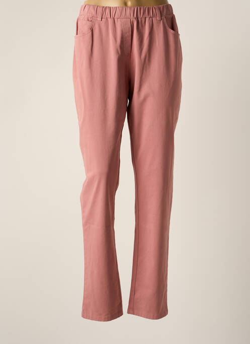 Pantalon droit rose GUY DUBOUIS pour femme
