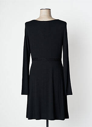 Robe mi-longue manches longues manches longues noir SURKANA femme