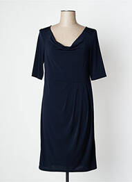 Robe mi-longue manches courtes manches courtes bleu EVALINKA femme
