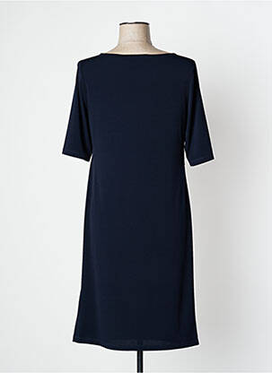 Robe mi-longue manches courtes manches courtes bleu EVALINKA femme