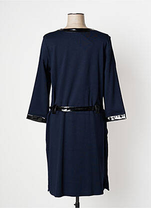 Robe mi-longue manches longues manches longues bleu PAUL BRIAL femme