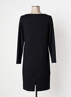 Robe mi-longue manches longues manches longues noir PAUL BRIAL femme
