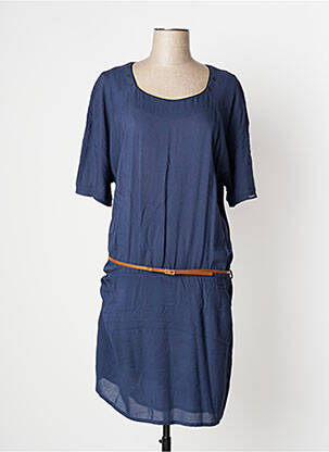Robe mi-longue manches courtes manches courtes bleu MAE MAHE femme