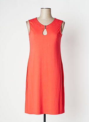 Robe mi-longue sans manche sans manche orange PAUSE CAFE femme