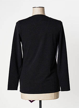Pull col v manches longues noir MARBLE femme