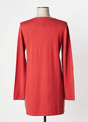 Pull tunique finition bords-côtes manches longues orange KATMAI femme