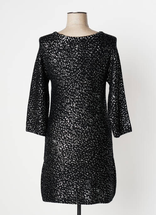 Robe courte manches 3/4 manches 3/4 noir AKELA KEY femme