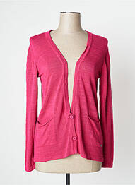 Gilet manches longues coupe cintrée rose SURKANA femme