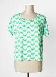 T-shirt stretch manches courtes vert SURKANA femme