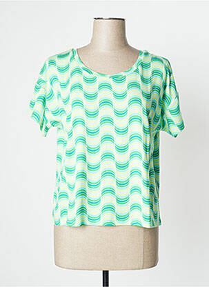 T-shirt stretch manches courtes vert SURKANA femme