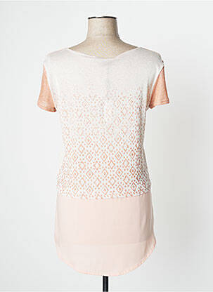 Pull tunique stretch manches courtes orange AKELA KEY femme