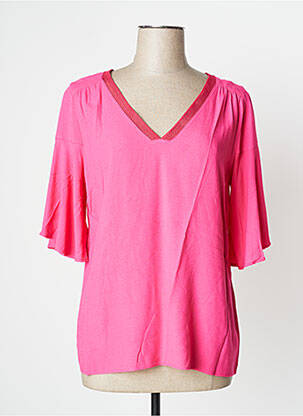 Blouse manches courtes manches courtes rose MAE MAHE femme