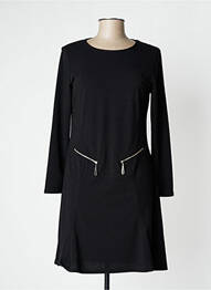 Robe mi-longue manches longues manches longues noir MARBLE femme