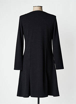 Robe mi-longue manches longues manches longues noir MARBLE femme