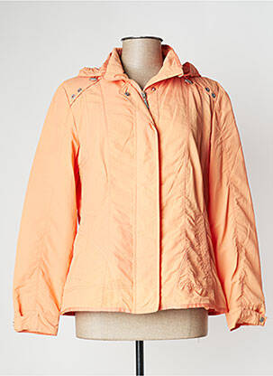 Coupe-vent finition intérieure doublure imprimée a capuche orange CONCEPT K femme
