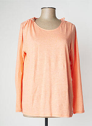 T-shirt manches longues manches longues orange FLEUR DE SEL femme