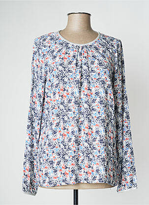 Blouse tissage popeline manches longues bleu MAE MAHE femme