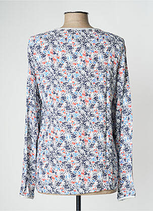 Blouse tissage popeline manches longues bleu MAE MAHE femme