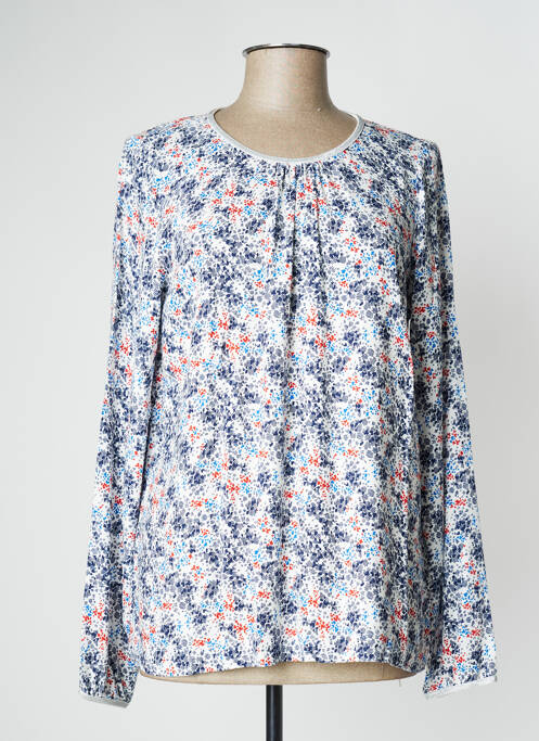 Blouse col rond manches longues bleu MAE MAHE femme