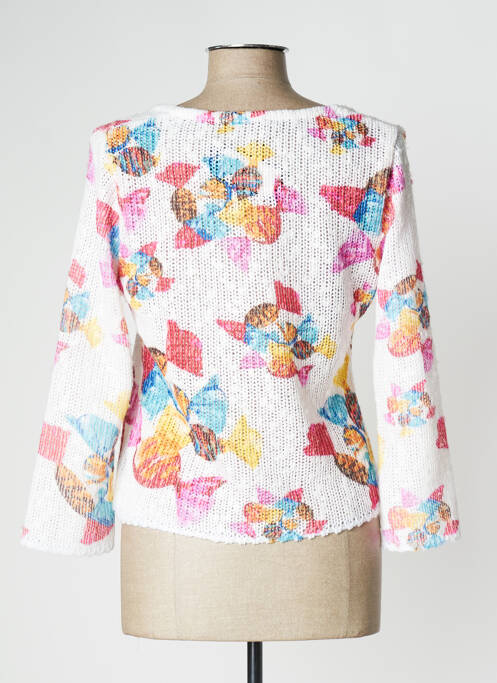 Gilet manches longues blanc TELMAIL pour femme